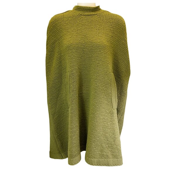 Marc Jacobs Olive Green Wool and Cashmere Knit Poncho / Cape - Picture 1 of 4